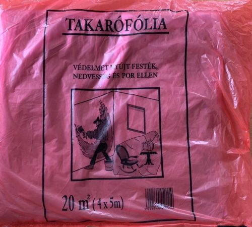 Takarófólia 7mikron vékony 20 m2 4mx5m/Fátyol/