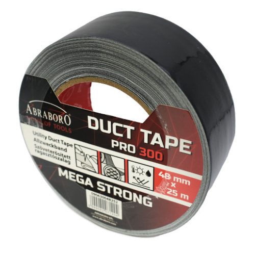 Abraboro DUCT TAPE - szöveterősített ragasztószalag 48mm x 25 méter/Fekete/