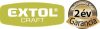 Extol Craft akkus metszőolló 20V - max 25 mm (1x2Ah li-ion akku)