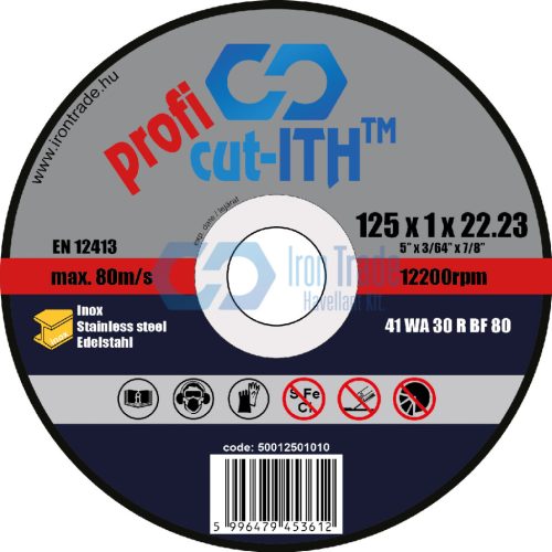 cut-ITH profi vágókorong 125x1,0x22