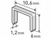 Extol Premium tűzőgépkapocs profi (10,6×0,52×1,2mm) ; 6mm