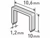 Extol Premium tűzőgépkapocs profi (10,6×0,52×1,2mm) ; 10mm
