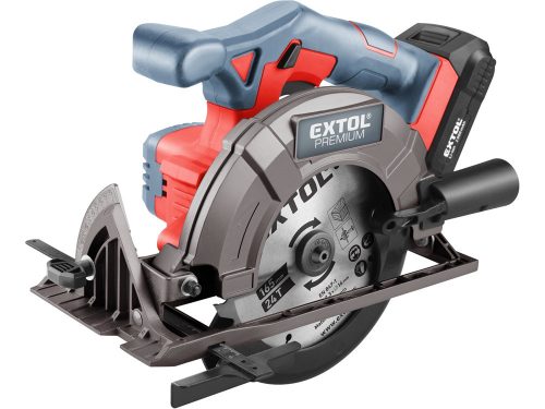 Extol Premium akkus körfűrészgép, Share20V, 20V, Li-ion, 1db akku, 1db töltő, 2000 mAh, 0-3650 ford/perc, 165 mm tárcsa