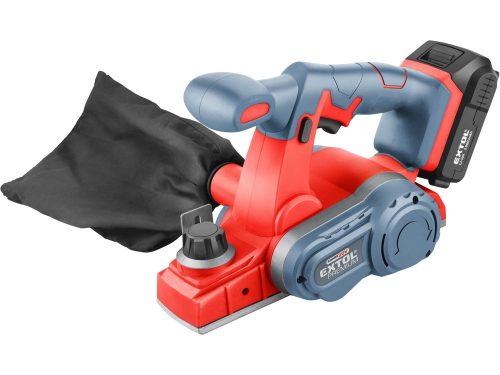 Extol Premium akkus gyalugép, Share20V, 20V, Li-ion, 1db akku, 1db töltő, 2000 mAh, 10.000 ford/perc, kés: 60 mm, mélység: 0-1,25 mm
