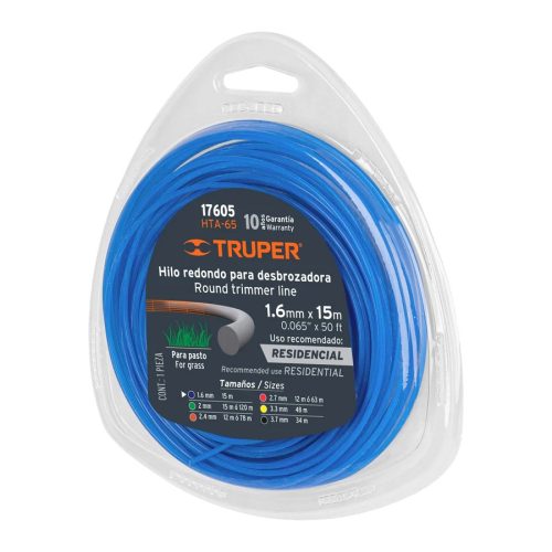 Truper fűkasza damil 1,6mm x 15m /HTA-65/