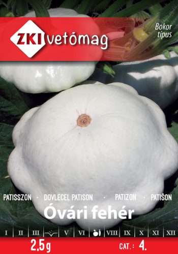 ZKI Vetőmag Óvári fehér patisszon 2,5g